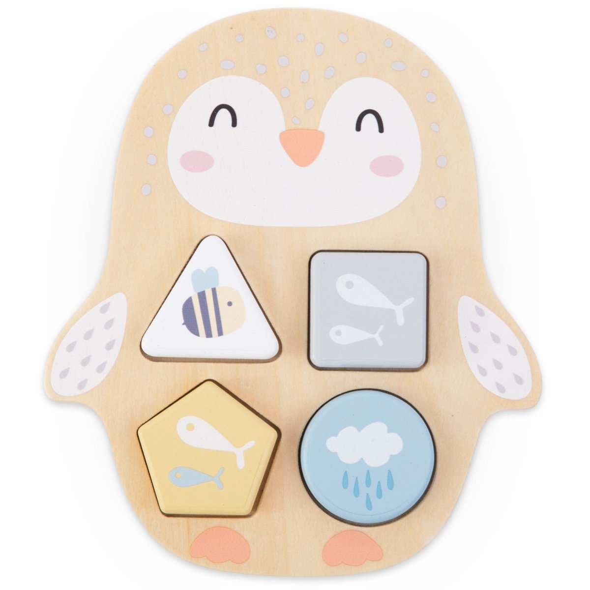 Zestaw drewnianych zabawek - kolorowa przeplatanka, piramidka