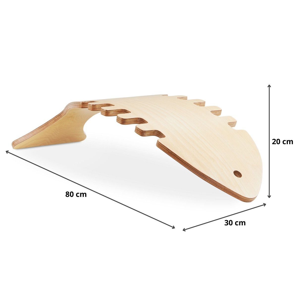 Drewniana deska do balansowania w kształcie ryby - bujak balansowy