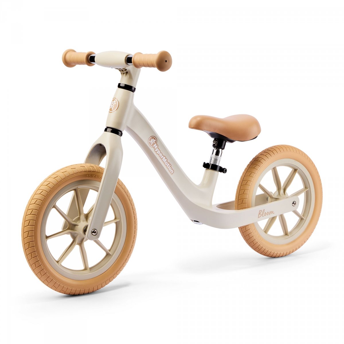 Rowerek biegowy dla dzieci HyperMotion Bloom 12 cali – Piaskowy Szary