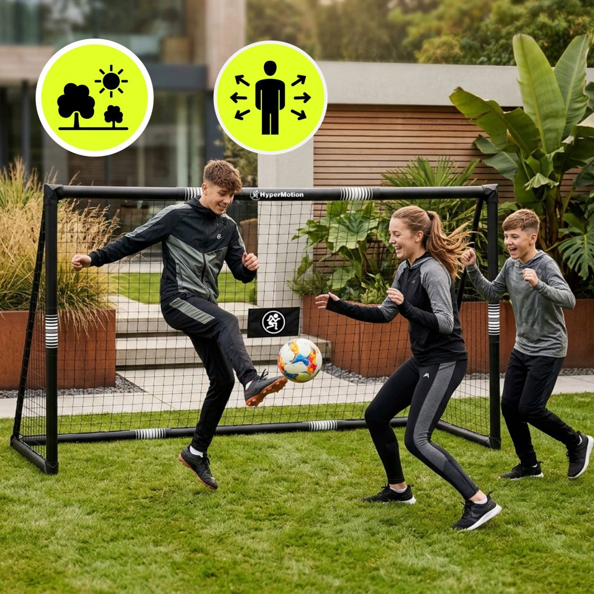 Bramka do piłki nożnej HyperMotion 240 × 160 cm – czarna
