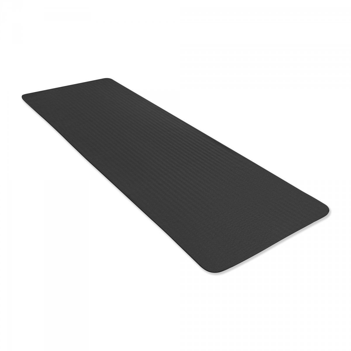 Mata do jogi i ćwiczeń HyperMotion Lotos TPE 6 mm z paskiem – 183 × 61 cm – czarna