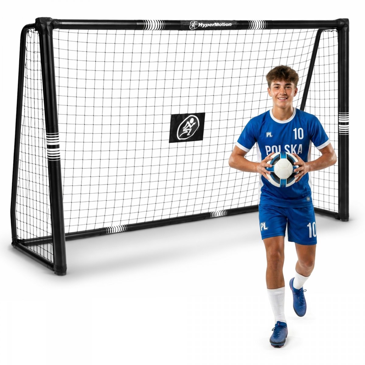 Bramka do piłki nożnej HyperMotion 240 × 160 cm – czarna