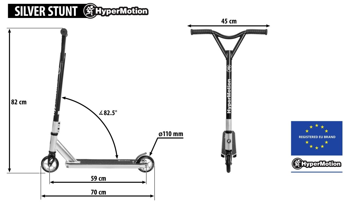 Hulajnoga dla dzieci wyczynowa HyperMotion SILVER STUNT
