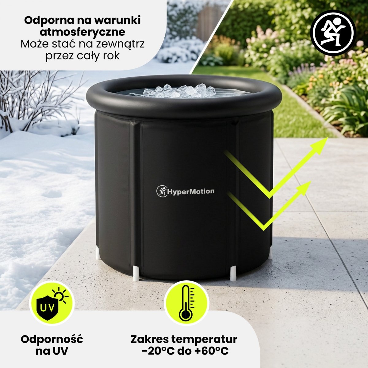 Składana wanna do morsowania 330 L - HyperMotion