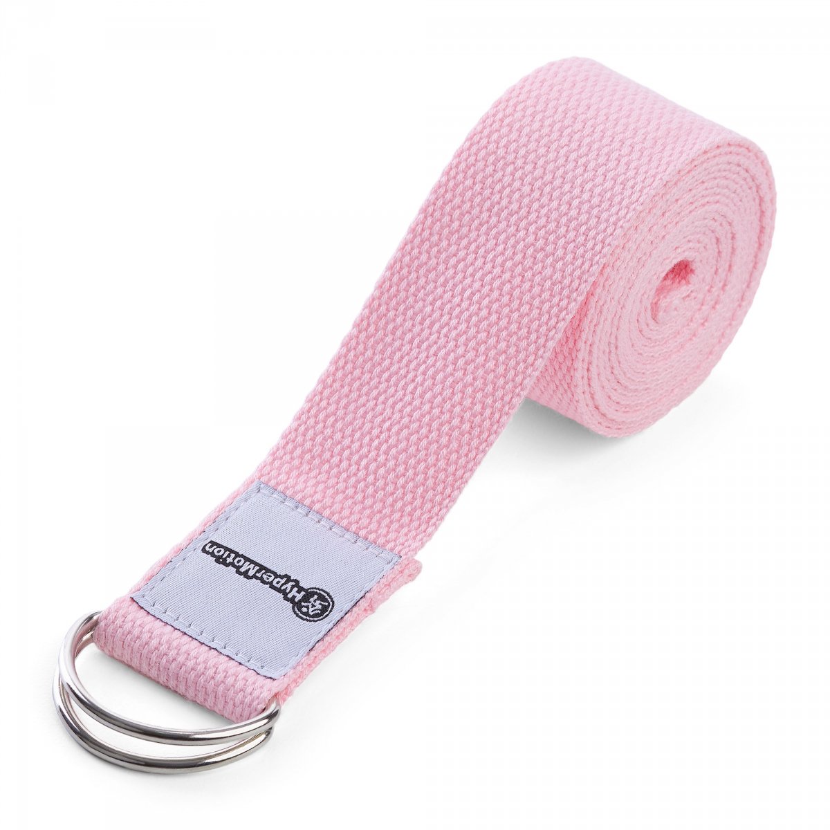 Mata do ćwiczeń fitness i jogi NBR z wielofunkcyjnym paskiem do ćwiczeń i przenoszenia - 183 x 61 x 1,5 cm HyperMotion - kolor różowy