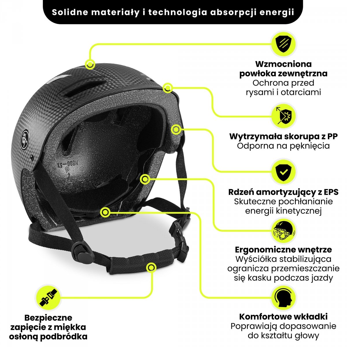 Kask dziecięcy i młodzieżowy na rower, hulajnogę HyperMotion rozmiar M (48-58 cm), kolor czarny