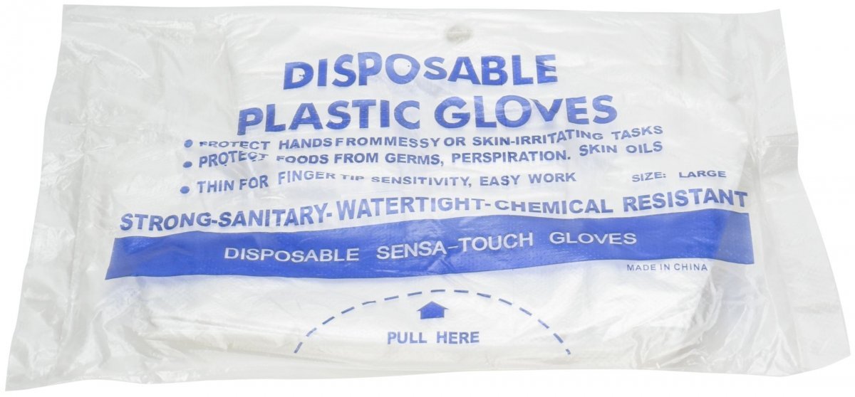 Zrywki - Foliowe rękawiczki jednorazowe HDPE - zrywane - 100 sztuk
