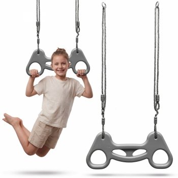 Ergonomiczny trapez gimnastyczny - uchwyt treningowy na linach, zestaw do huśtawki HyperMotion 