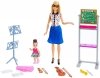Lalka BARBIE Nauczycielka Muzyki 2 Lalki SKRZYPCE Mattel FXP18