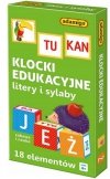 Klocki edukacyjne Litery i sylaby 18 elementów Adamigo Nauka liter