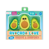 Awokado Gumki do ścierania + Temperówka Avocado