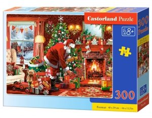 Puzzle świąteczne Święty Mikołaj z prezentami Castorland 300