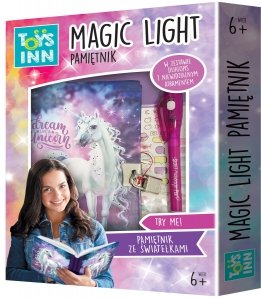 Pamiętnik magiczny ze światełkami Magic Light Jednorożec
