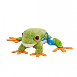 Maskotka Żaba drzewołaz niebiesko-żółta 10cm Pluszak żabka Beppe