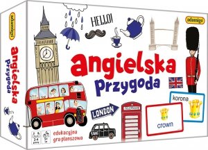 Edukacyjna gra planszowa Angielska przygoda Quiz Adamigo