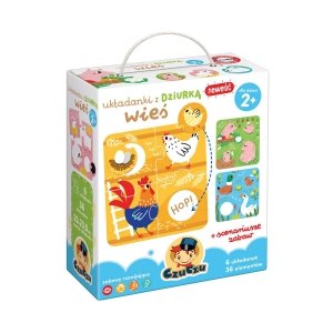 CZUCZU Puzzle z dziurką Układanki Wieś zwierzątka 2+