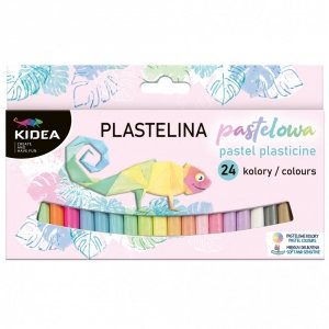 Plastelina szkolna Pastelowa 24 kolory Miękka niewysychająca Kidea