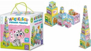 Angielski Piramida malucha edukacyjna + Książeczka Animals