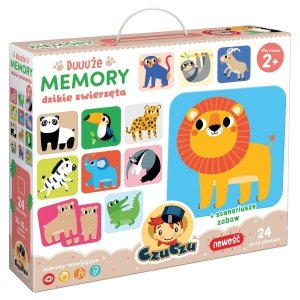 CzuCzu DUŻE Memory Dzikie zwierzęta Memo Pamięć 2+