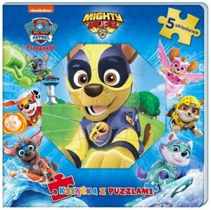 Psi Patrol Książka z puzzlami Mighty Pups 5 Układanek 