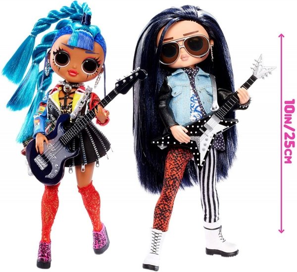 LOL Surprise OMG Remix 2 Lalki Punk Grrrl Rocker Boi Zestaw Gramofon MGA