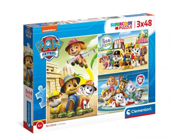 Psi Patrol Puzzle 3x48 Super Color Clementoni 25262