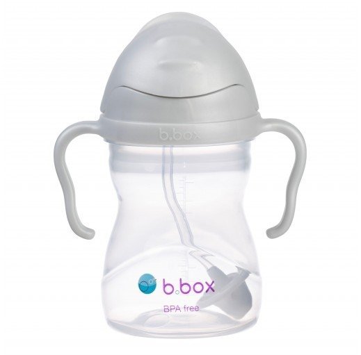 B.BOX Nowy innowacyjny Bidon z obciążoną słomką 240ml Szary Kubek