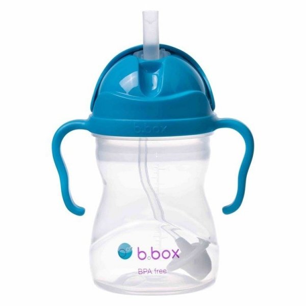 B.BOX Nowy innowacyjny Bidon ze słomką 240ml Kobaltowy BB00508