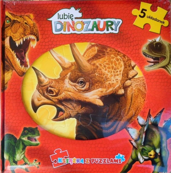 Lubię dinozaury Książka z puzzlami Puzzle z dinozaurami