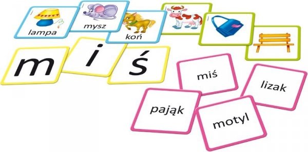 Zabawa w czytanie 10 Gier Edu Nauka czytania Adamigo