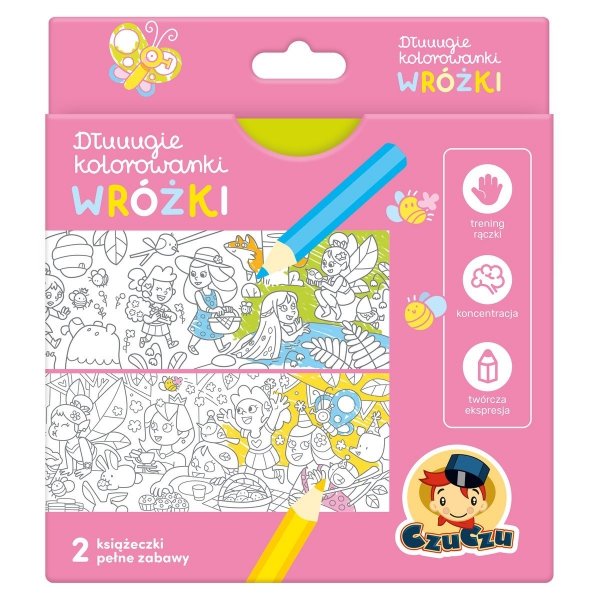 CzuCzu Kolorowanki Wróżki + 4 Długie Rysowanki 3 Zestawy