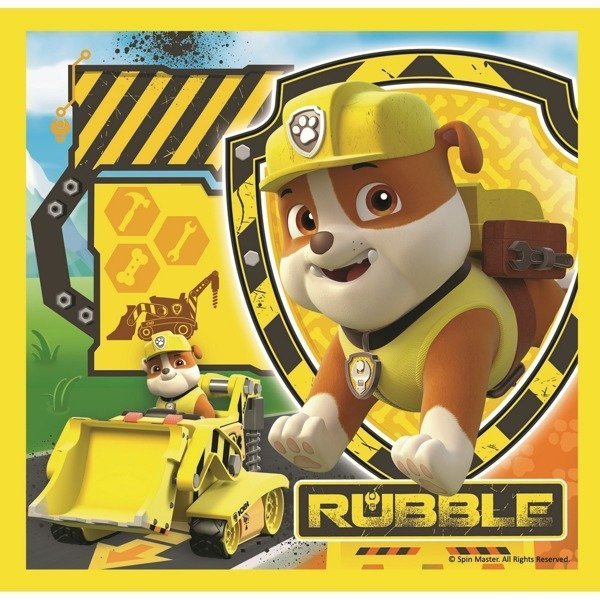 Puzzle 3w1 Psi Patrol Marshall Rubble Chase TREFL 34839 106 EL 3 Układanki