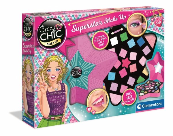 Crazy Chic Super Star Make-Up Makijaż gwiazdy Clementoni