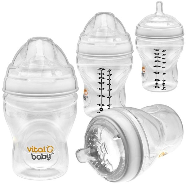 Nurture Vital Baby Butelka do karmienia 4x240ml 0m+