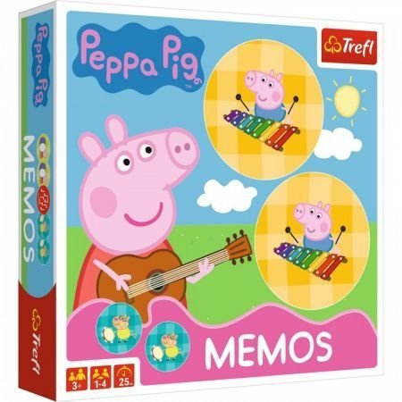 Memory Świnka Peppal Gra pamięciowa Memos dla dzieci Trefl 01893