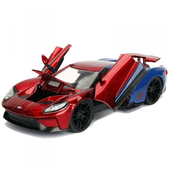 Spiderman Auto 2017 Ford GT + figurka Spider-man Metalowy Samochód Marvel
