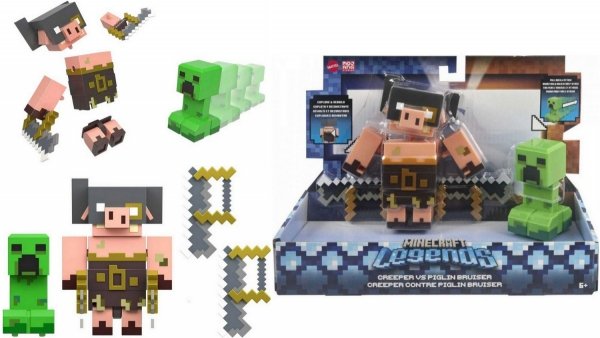 Minecraft Legends figurki Creeper Piglin