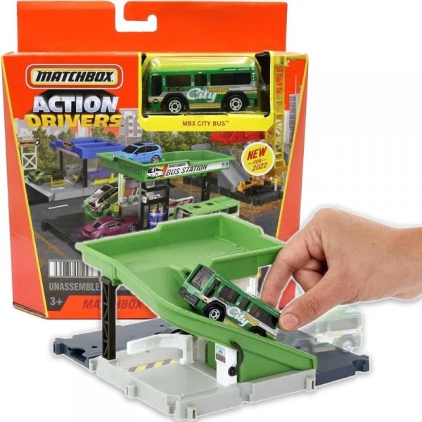 Matchbox Action Drivers Dworzec autobusowy Przystanek Bus Station