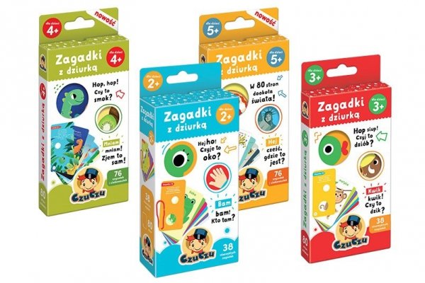 CzuCzu ZAGADKI z dziurką 4+ Książeczka Karty z zadaniami 6222947