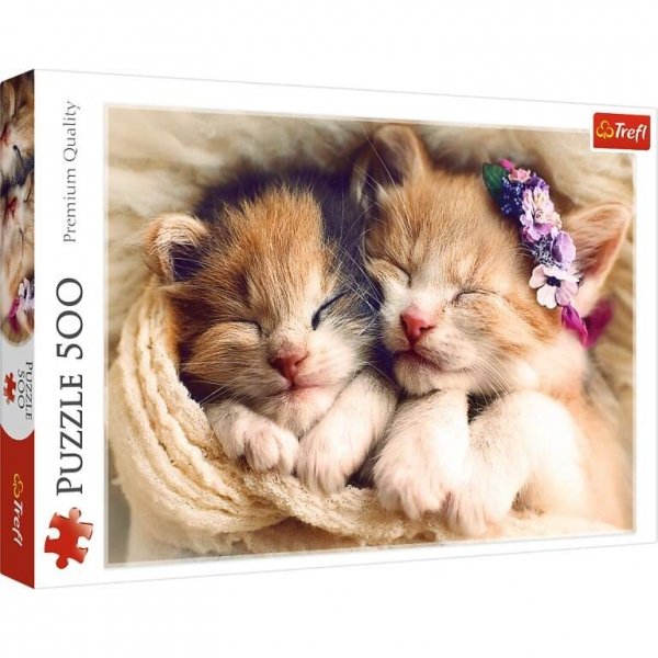 Koty Puzzle 500 el Śpiące kotki Trefl 37271