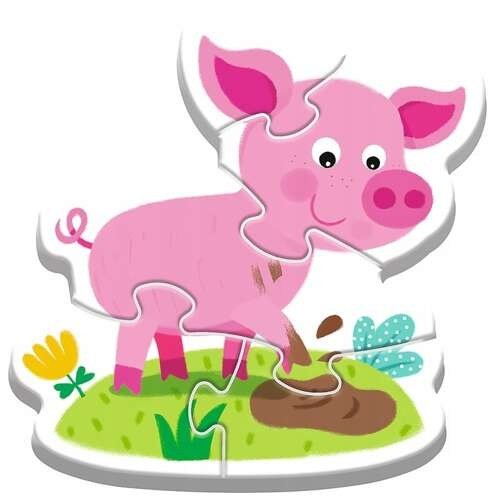 Na Farmie Zwierzątka Pierwsze Puzzle Grube 2+ Trefl Baby 