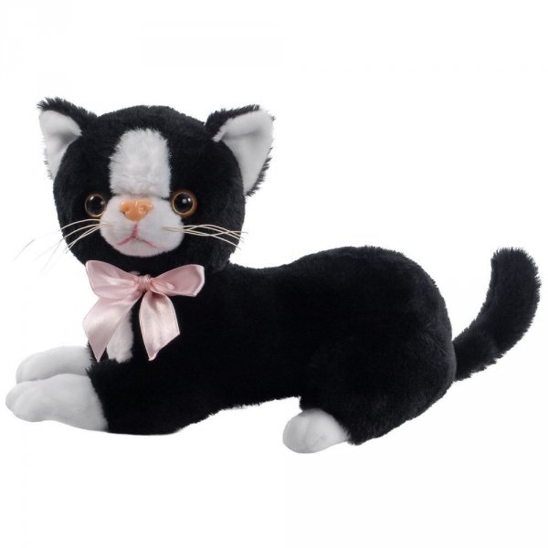 Maskotka Kot czarny Flico z kokardą 34cm Beppe 12833