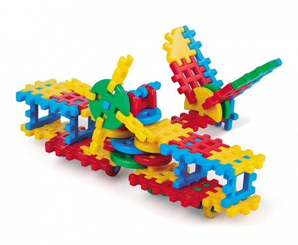 Klocki konstrukcyjne Samolot 70el Wafle Marioinex 