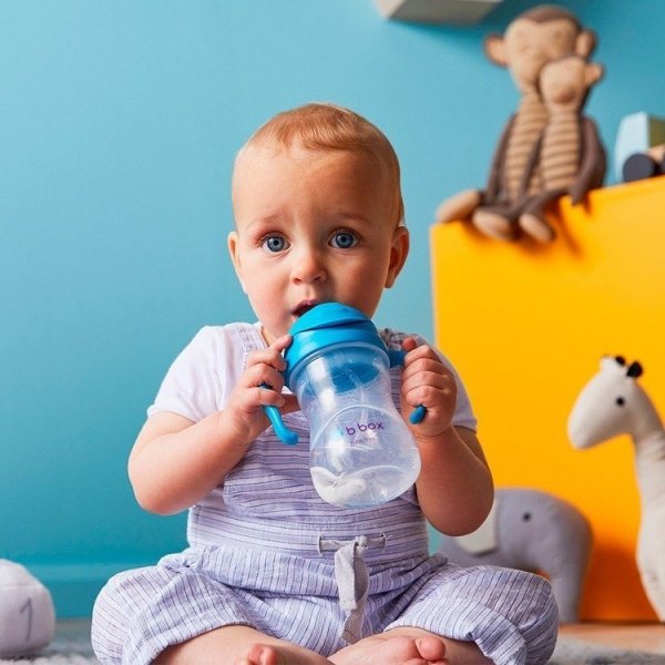 B.BOX Nowy innowacyjny Bidon ze słomką 240ml Ananasowy BB00512