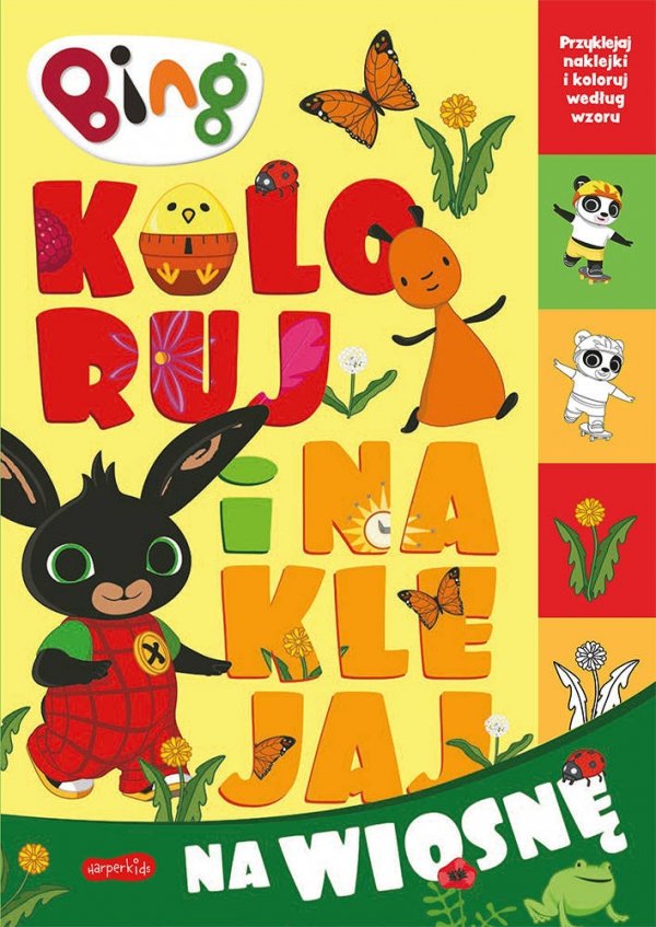 Bing i przyjaciele Kolorowanka Koloruj i naklejaj na wiosnę