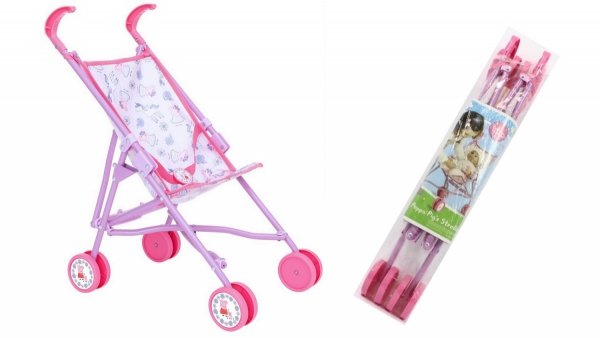 Świnka Peppa Pig Wózek spacerówka składany dla lalek 45cm 