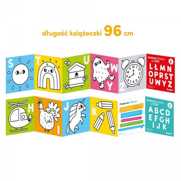Litery Akademia CzuCzu Rysujcie Układajcie 2 Książeczki puzzle  3+