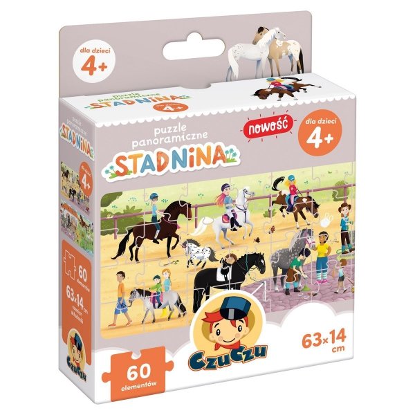 CzuCzu Stadnina koni Puzzle Panoramiczne 4+