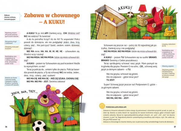 Bajki logopedyczne misia API dla dzieci 2-4 lata