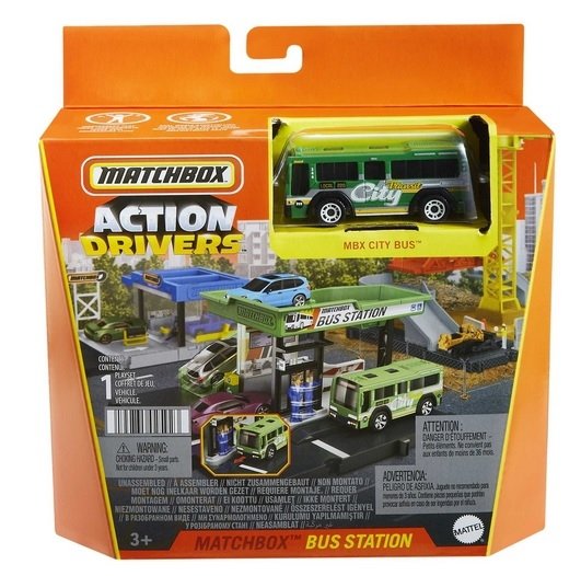 Matchbox Action Drivers Dworzec autobusowy Przystanek Bus Station